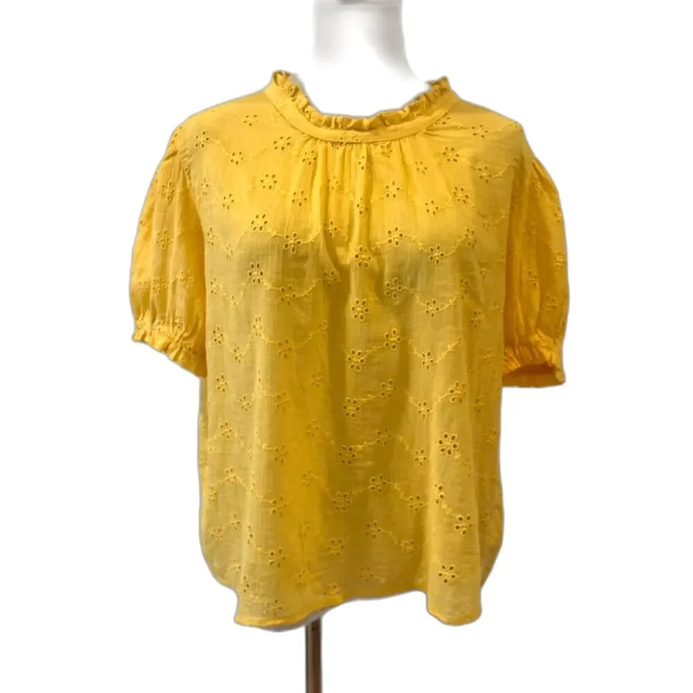 Free People Eyelet Tie-Back Blouse Nostalgic, romantic, vintage-inspired, airy
